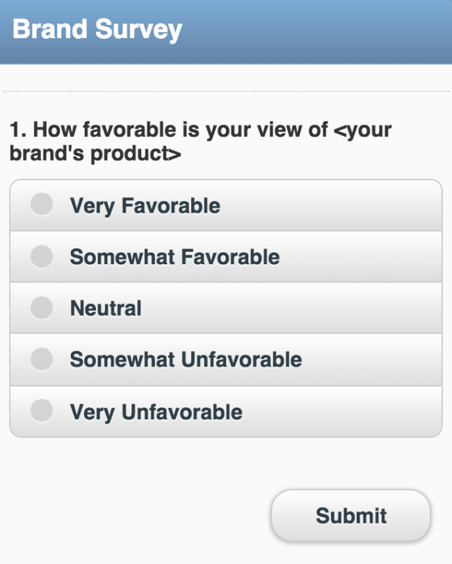 content survey question