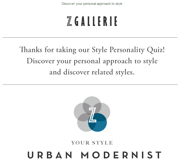 Z Gallerie quiz