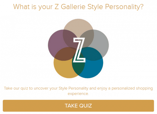 Z Gallerie Style Quiz