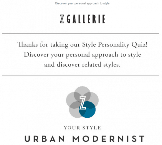 Z Gallerie Style Quiz