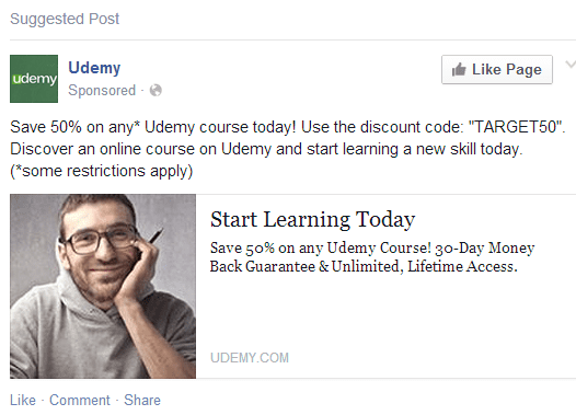 writing facebook ad