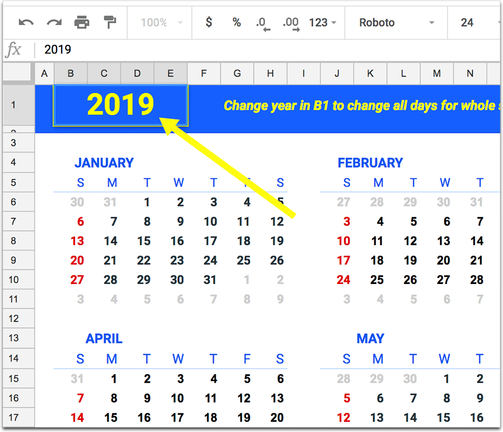 Editorial Calendar Template
