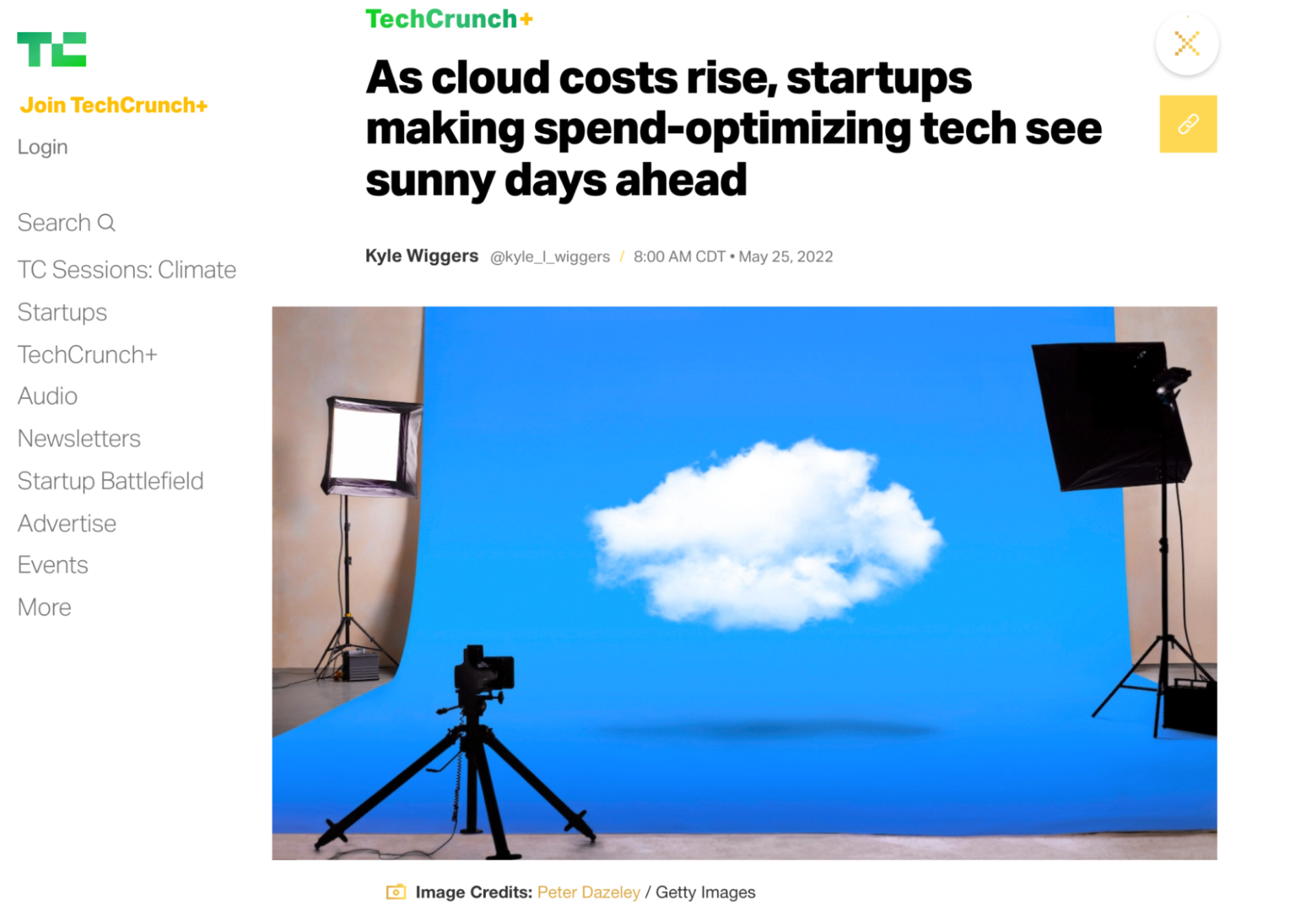 TechCrunch tech publication