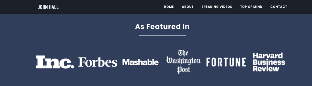 An as seen on bar an example of sharing earned media coverage in an as seen on bar