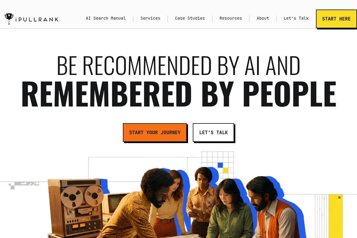 Screenshot of iPullRank homepage